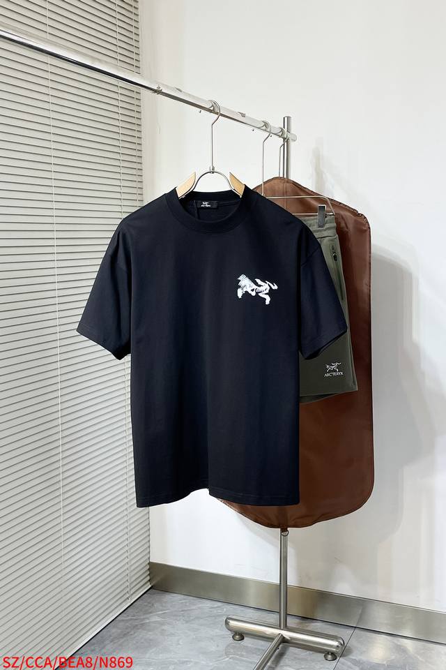 N869 Sz Arc'teryx logo printed round neck loose American retro short-sleeved T-s