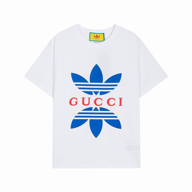 High-end quality, exclusive custom Gucci four-leaf clover letter Logo round neck