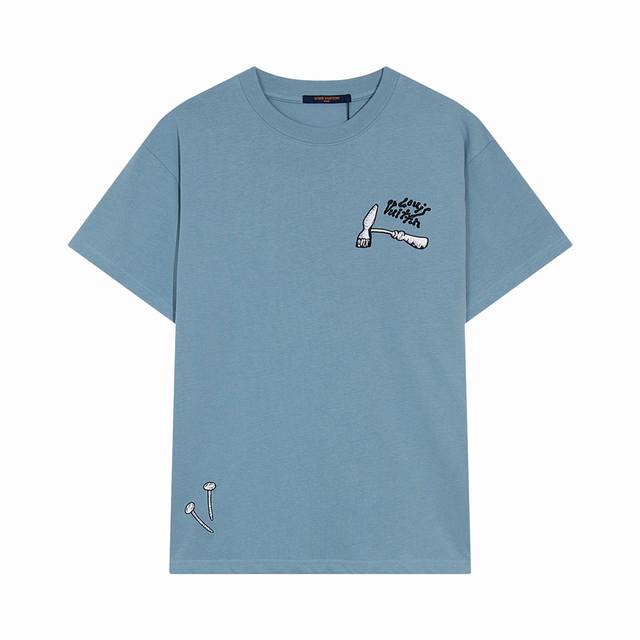 High-quality, exclusive custom-made, Lv new tool embroidered letter logo crew n