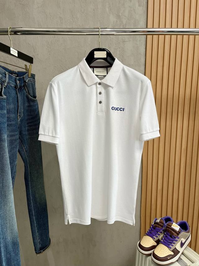 Gucci's new Spring/Summer 2025 men's logo short-sleeved polo shirt continues the