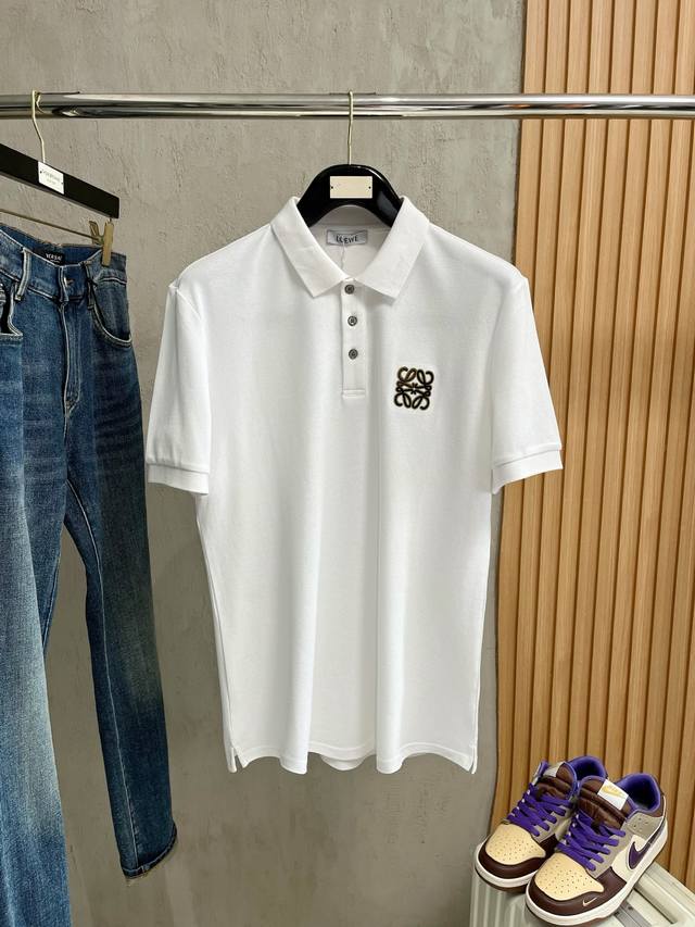 Loewe's new Spring/Summer 2025 men's logo short-sleeved polo shirt continues the