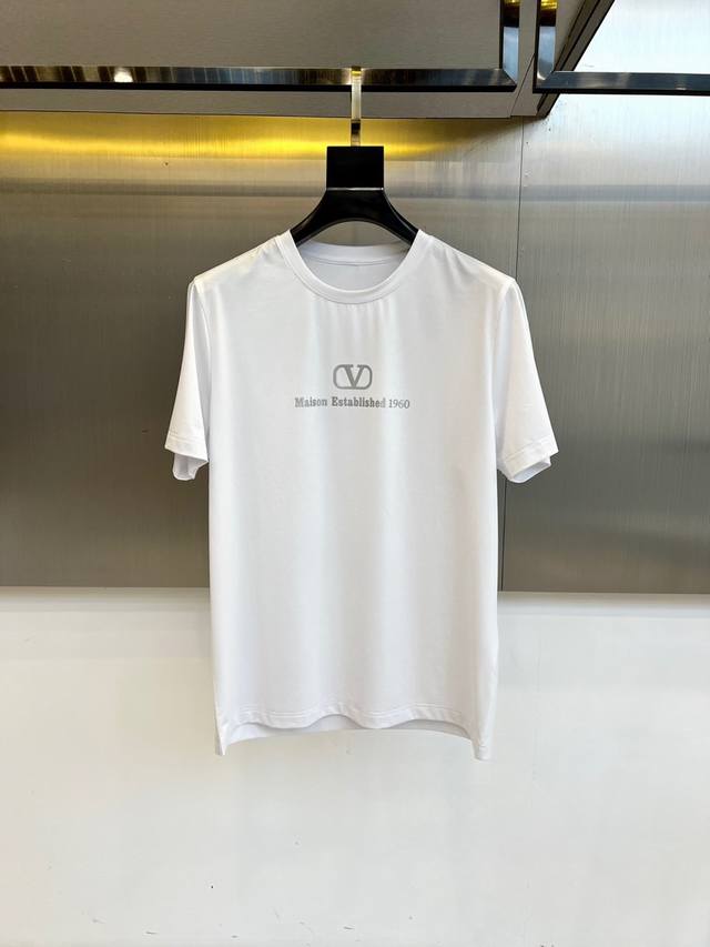 Vt Valentino, 2025 Spring/Summer men's new round-neck short-sleeved T-shirt. Mad