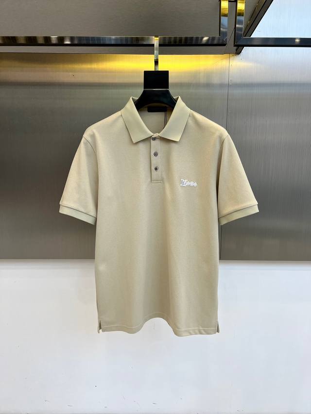 Lv, 2025S Classic Logo embellishment elements classic and fashionable short-slee