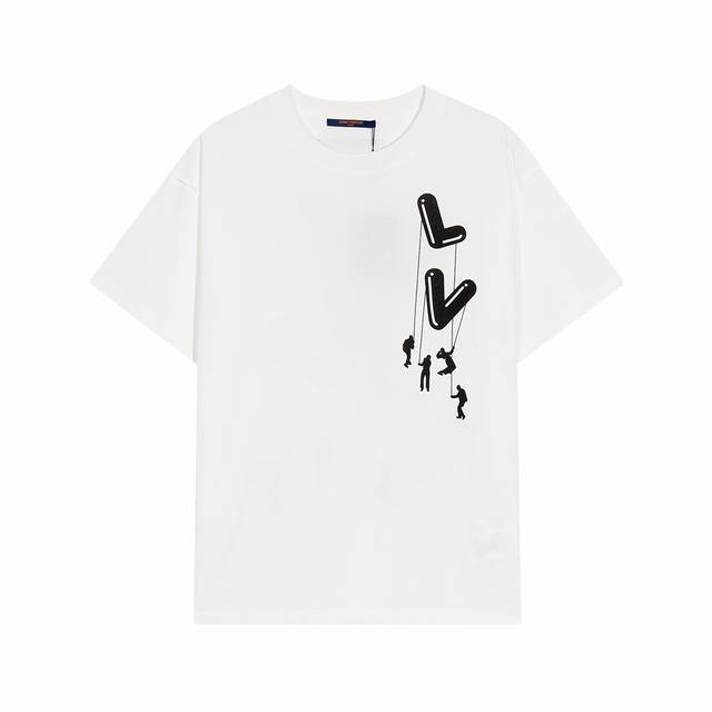 High quality Lv parachute paratrooper series round neck T-shirt, the fabric is