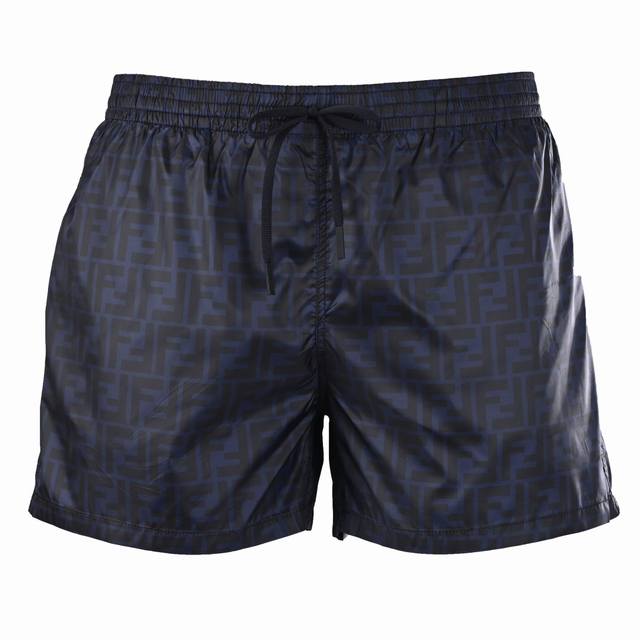 Fendi Fd blue double F dark pattern nylon beach shorts Authentic purchased for 6