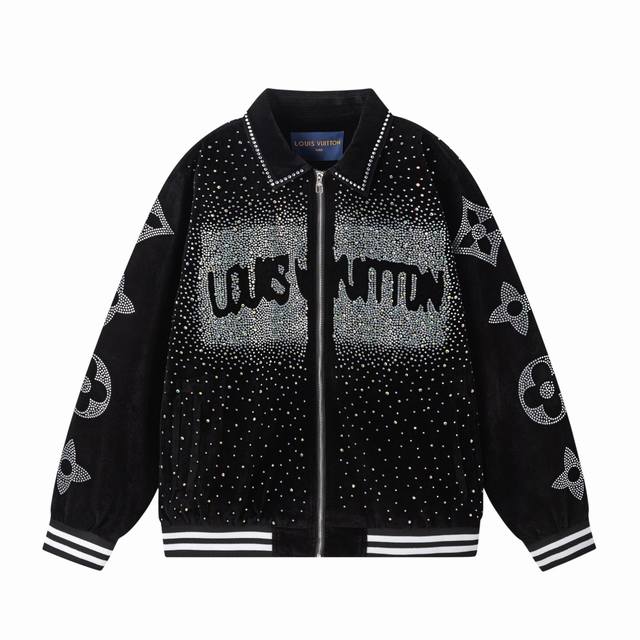 Lv 2025Ss New Fall/Winter Jacket Made of imported, premium Korean velvet with a