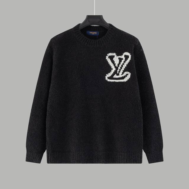 Lv jacquard crew neck sweater will be available next year. Yb purchase pattern,