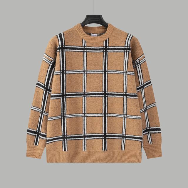 Bbr Classic plaid cashmere crewneck sweater DDD. Available next year. DDD. Made