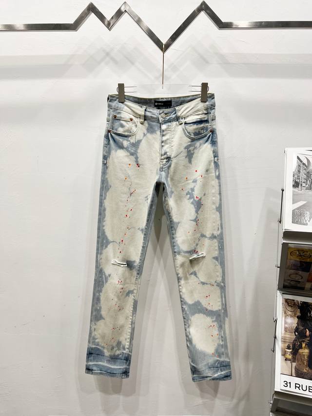 Style No.: N005 Purple Brand skinny jeans Hand-painted and embroidered micro-st