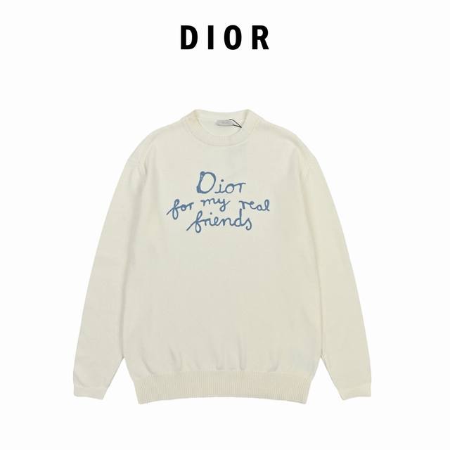 Dior Dior letter embroidered knitted sweater The original version was purchased
