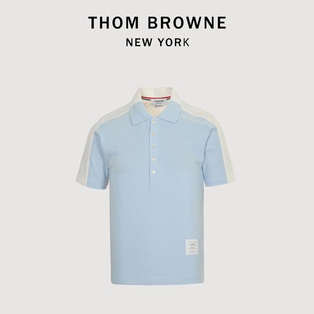 Thombrowne Thom Browne cotton front and back double stitching Polo short sleeve