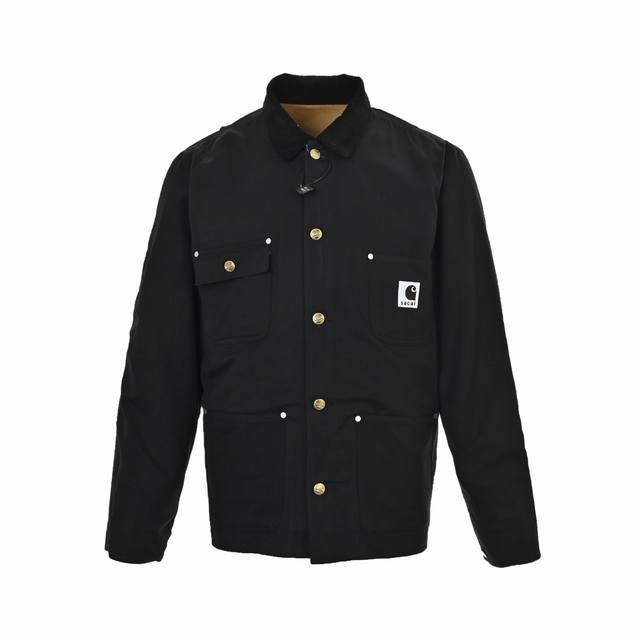 Carhartt & Sacai 24Fw Carhartt small logo reversible jacket Khaki black blue bla