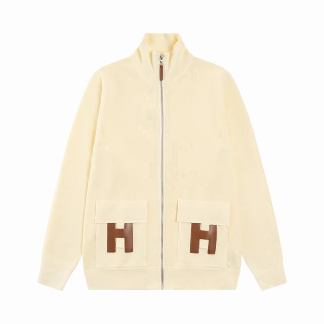 Hermes autumn and winter cardigans for men and women are unisex. features large
