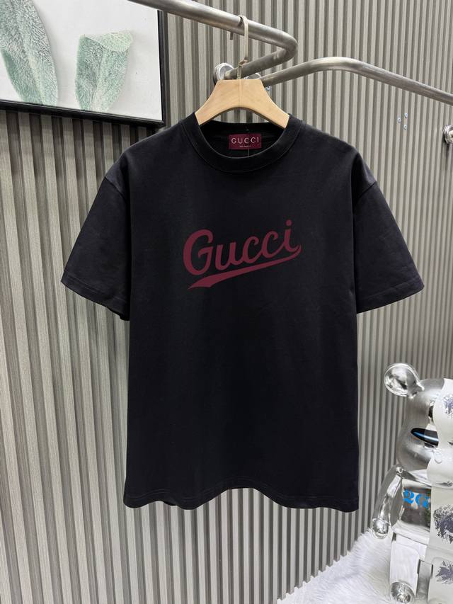 Guccl 2025 Spring/Summer new unisex printed short-sleeved T-shirts are released