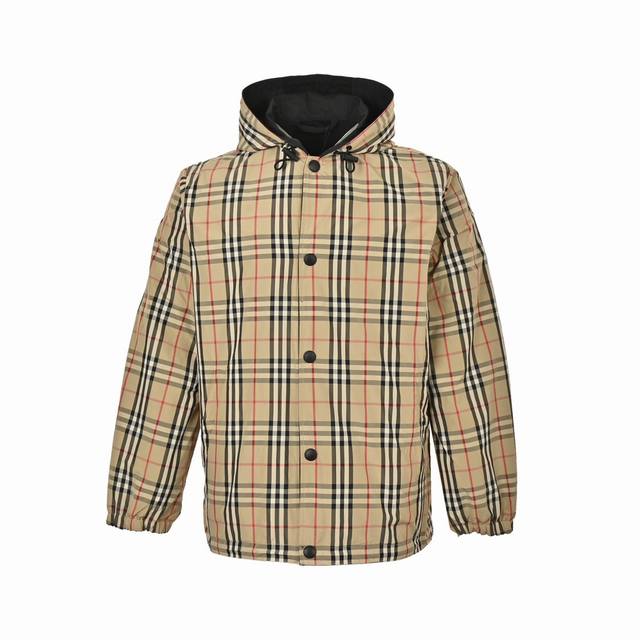 Burberry Classic Check Silicone Warhorse Double-Sided Trench Coat Jacket DDD. Cu