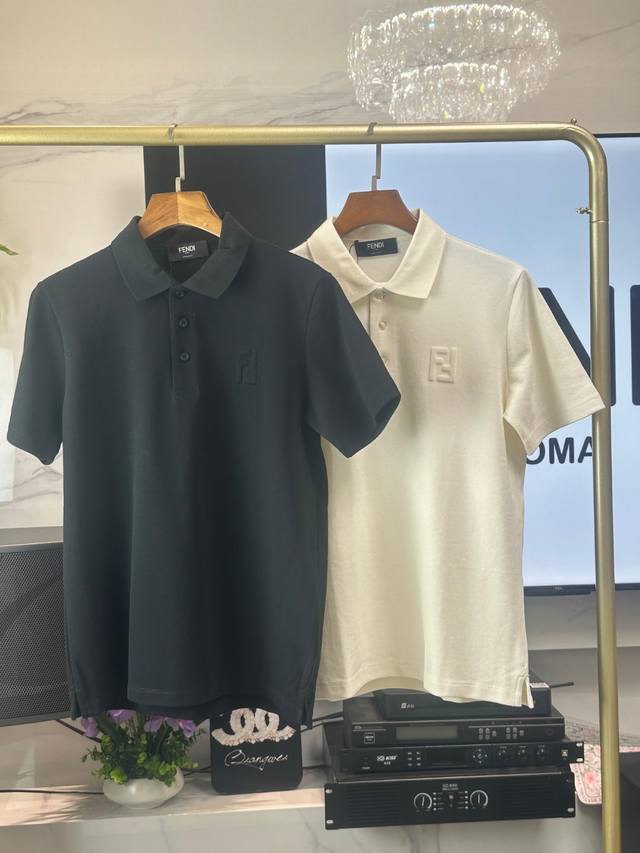 Fendi 25Fw summer new arrival lapel Polp short-sleeved high-end business fashion