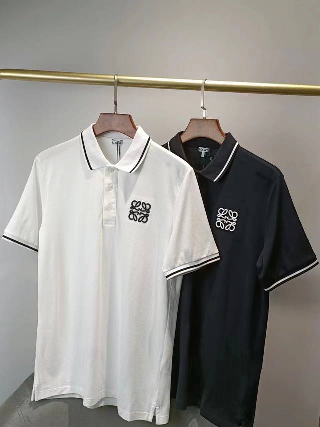 Loewe 25Fw summer new arrival lapel Polp short-sleeved high-end business fashion