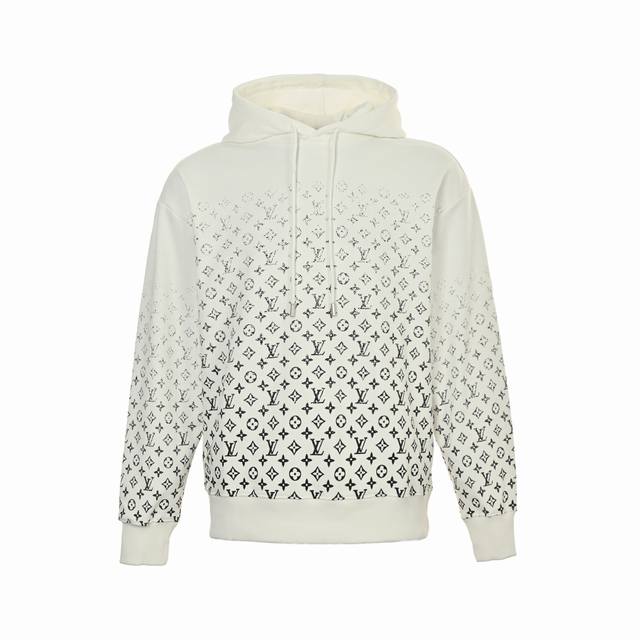 Louis Vuitton 25Fw monogram gradient print hooded sweatshirt. Made of 480g pure