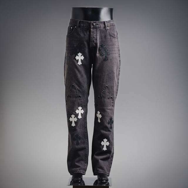 Chrome Hearts new city-exclusive flame grey jeans Chrome Hearts city-exclusive j