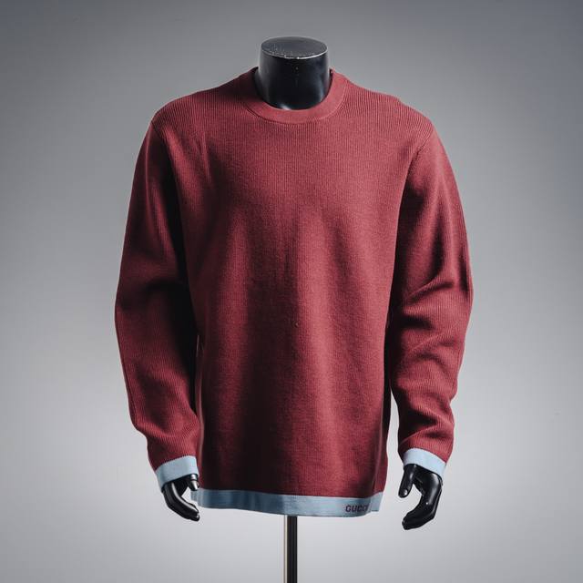 Gucci 25Ss Trim Intarsia Long-Sleeved Knit SweaterThe Gucci 2025 Early Spring Co
