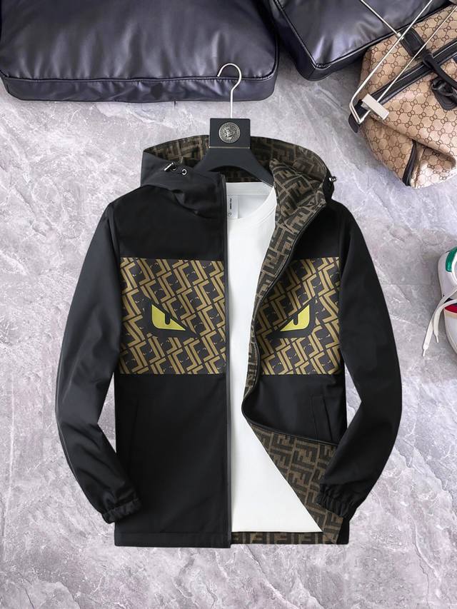 Fendi's new spring 2025 hit, casual and fashionable jacket, features a cutting-e