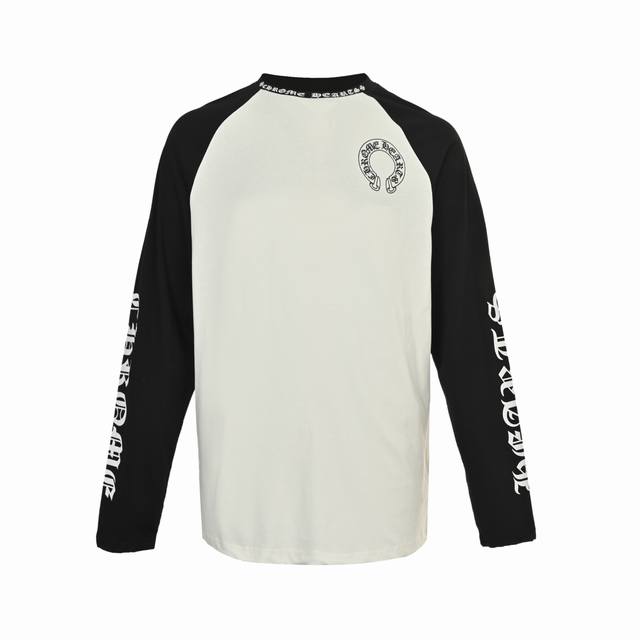 Chrome Hearts 25Fw Black Label Splicing Print Long Sleeve T-shirtHeavy weight, h