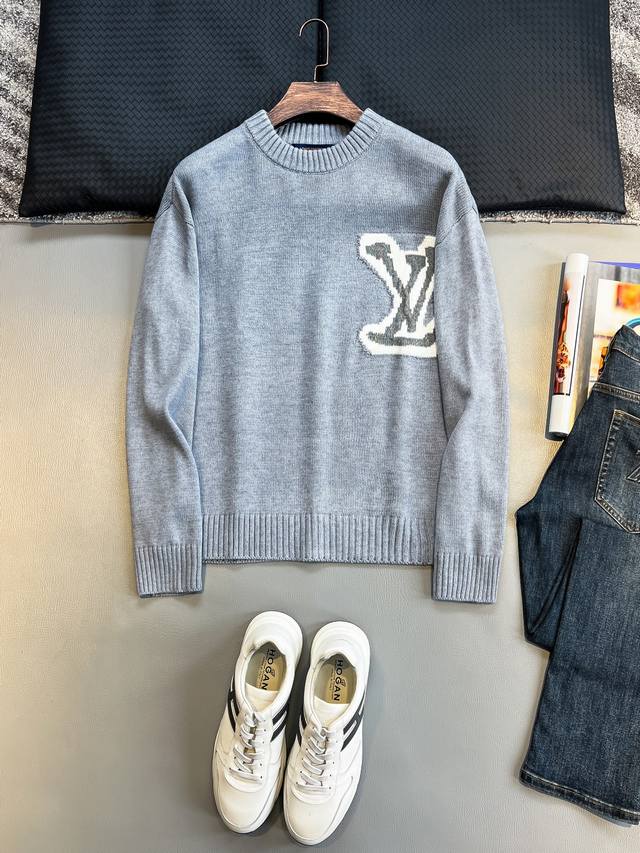 Lv# 25 Autumn and Winter Round Neck Sweater Boutique wool blended sweater for me