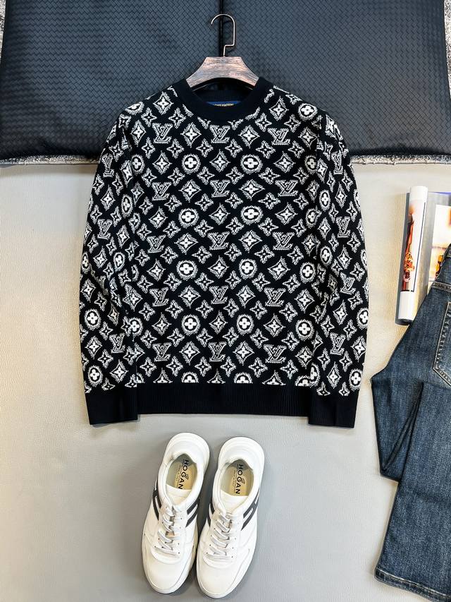 Lv# 25 Autumn and Winter Round Neck Sweater Boutique wool blended sweater for me