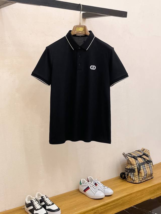 Dior 2025Ss summer new letter logo men's lapel polo shirt! A classic business me