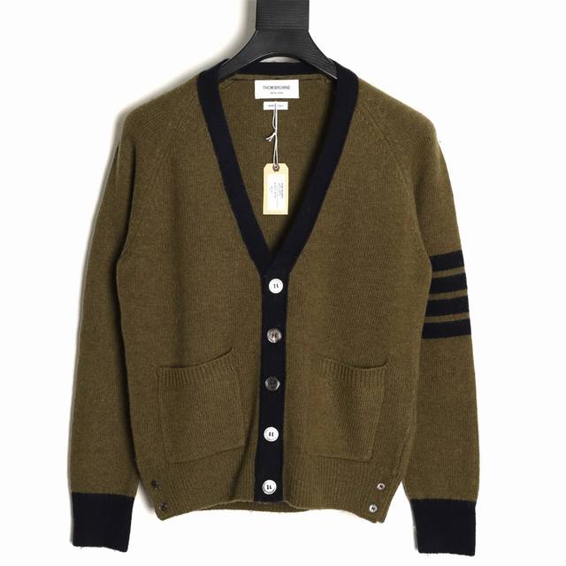 Thom Browne Tb 23Fw Colorblock Wool Cardigan Sweater This cardigan is a one-to-o
