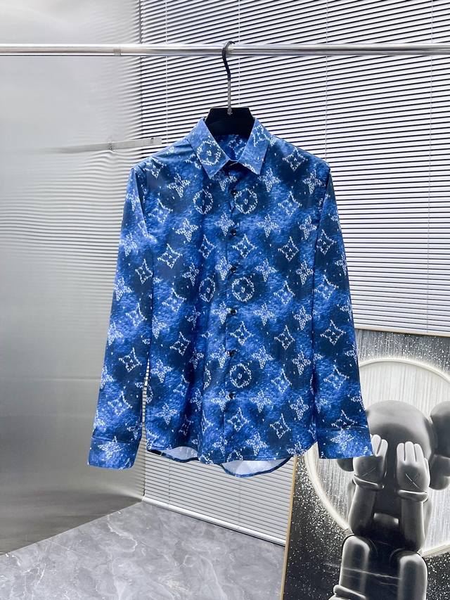 Louis Vuitton Lv 2025Ss new long-sleeved shirt, a high-end version! Custom-made