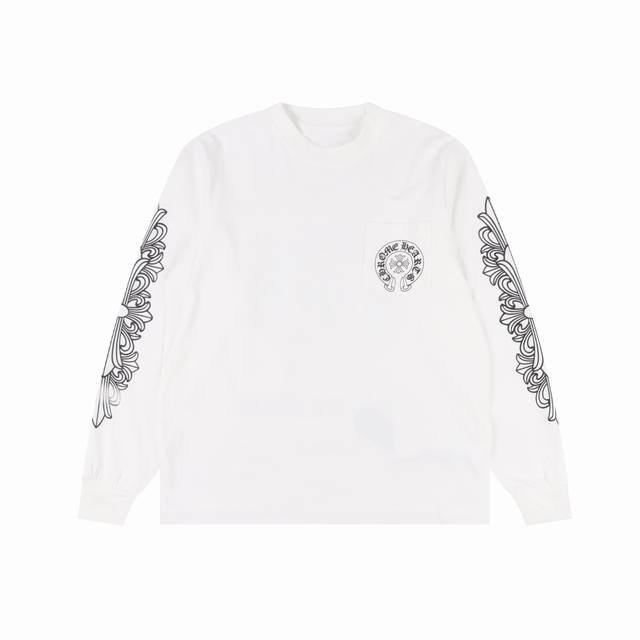Chrome Hearts Chrome Hearts Horseshoe Sanskrit Print Long Sleeve The best autumn