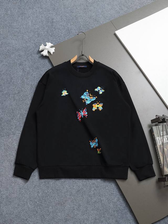 Louis Vuitton butterfly colorblock embroidery The large logo is exquisitely upgr