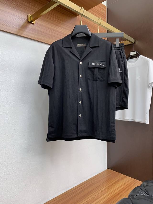 Set Lp Loyo Piana M-3Xl 25 Spring/Summer new casual shorts set. Cleanly tailore