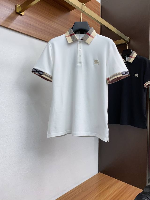 Burberry's new 2025 Spring/Summer fine-grain pique business Polo features a mini