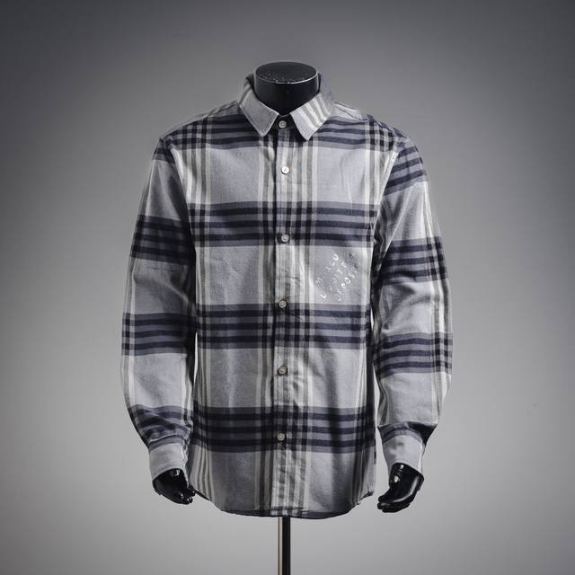 Louis Vuitton Lv25Ss Plaid Letter Flannel Shirt Jacket Custom-dyed all-cotton gr