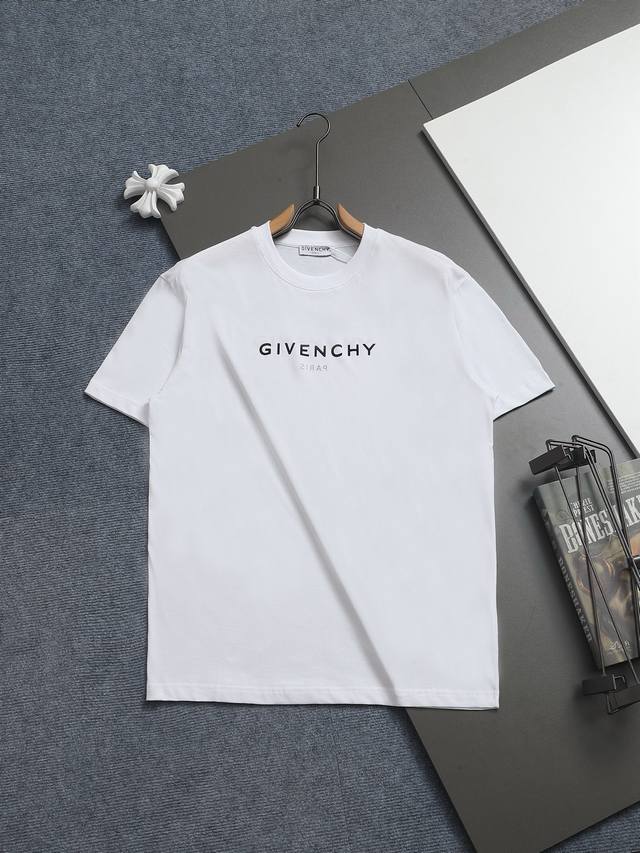 R-9509. Givenchy logo classic print T-shirt. New spring/summer 32 count double-y