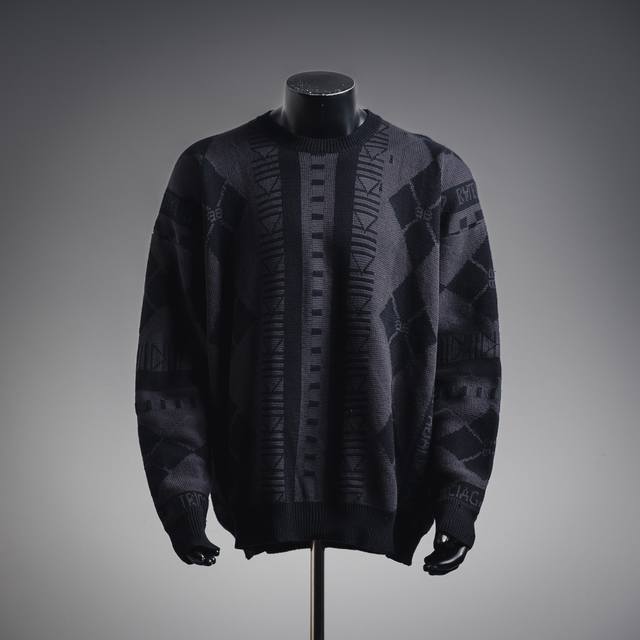 Balenciaga Blcg 25Ss geometric round-neck knitted sweater DDD. Craftsmanship: Ma