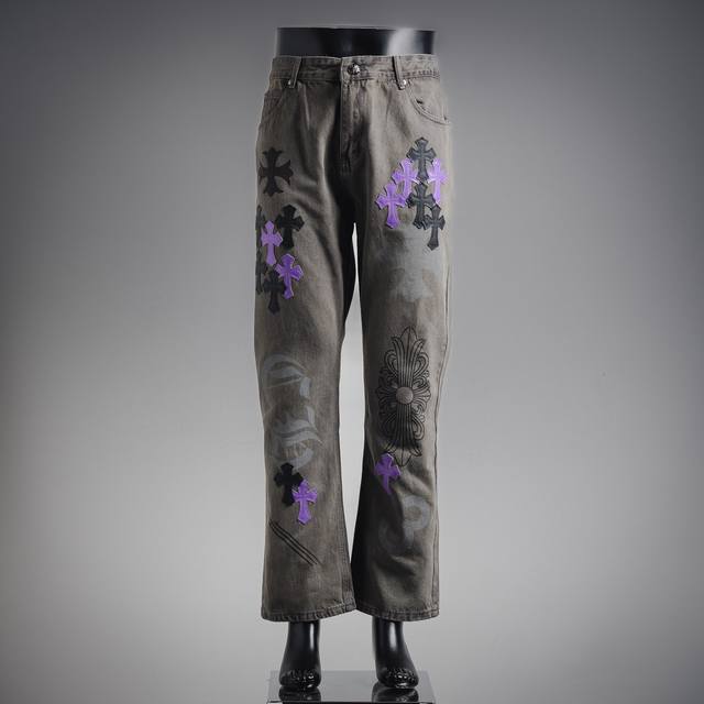Chrome Hearts 2Sss official website limited edition purple cow spray-painted gra