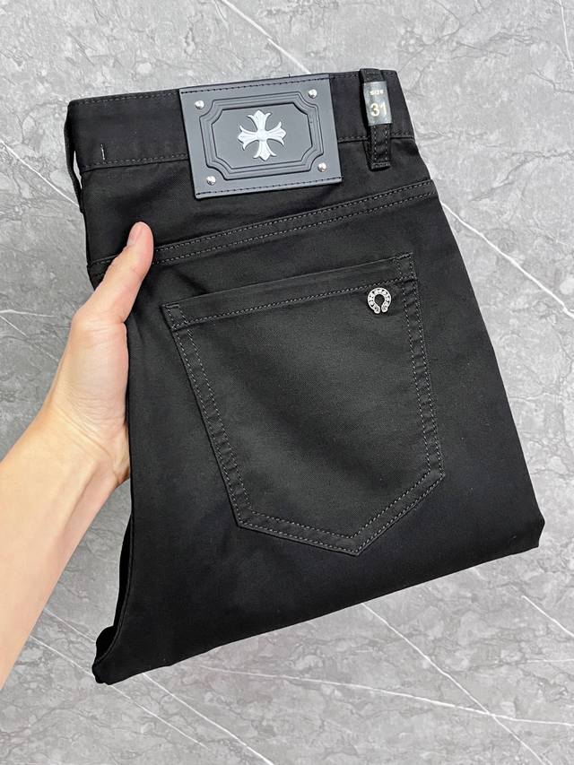 Chrome Hearts 25 Spring/Summer new slim-fit original men's washed jeans are a m