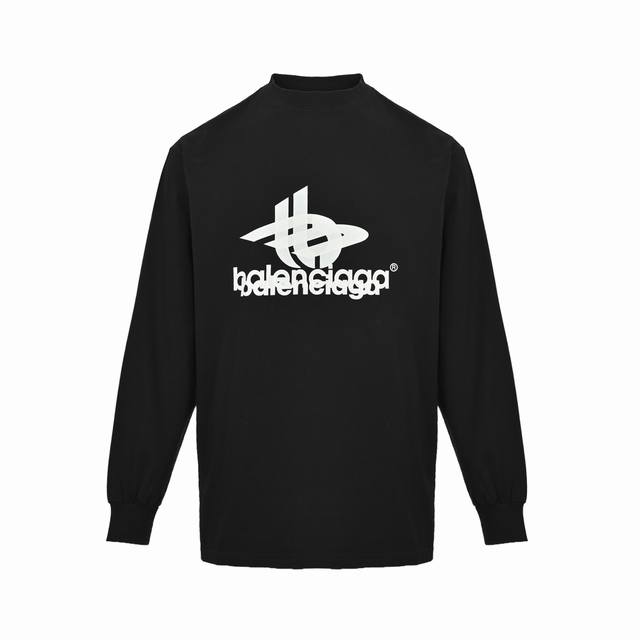 Balenciaga 25Fw Overlapping Letter Logo Long-Sleeved T-Shirt Balenciaga Overlap