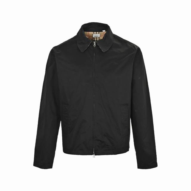 Burberry 24Fw Warhorse Embroidery Lined Plaid Jacket The outer layer is carefull