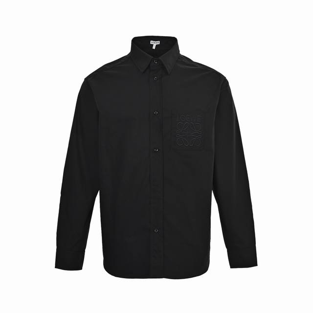 Loewe 25Ss Anagram Pocket Embroidered Shirt Custom P-Soft Cotton, Crafted with e
