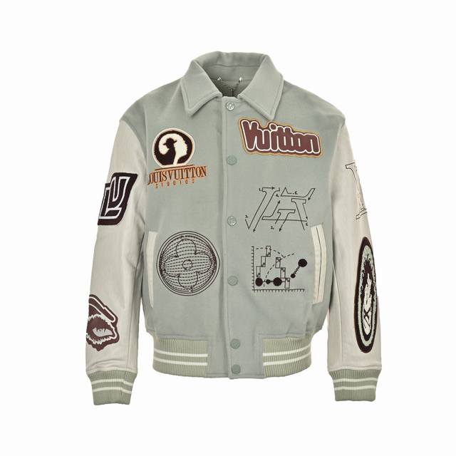 Louis Vuitton 23Fw Devil's Eye Embroidered Baseball Jacket DDD. This Devil's Eye