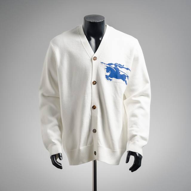 Burberry Bbr 25 Fw Equestrian Knight Logo Cardigan Sweater Product Description T