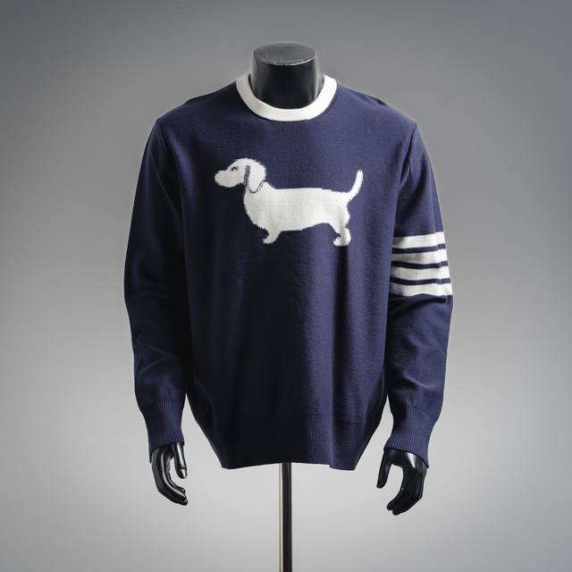 Thom Browne Tb 25Ss Animal Circle Puppy Collar Pullover Long Sleeve Cardigan Swe