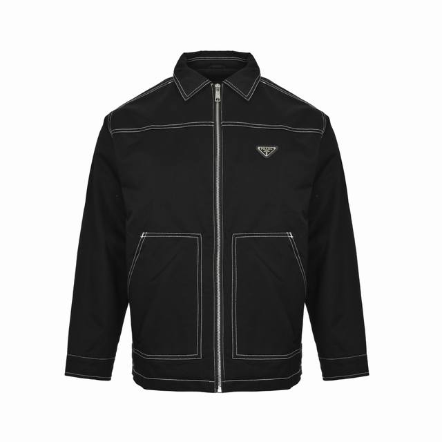 Prada Contrast-Stitched Canvas Jacket DDD. Originally purchased for 20,900, this
