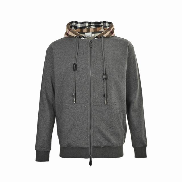 Burberry patchwork check hooded zip-up jacket DDD. Original design, crafted from