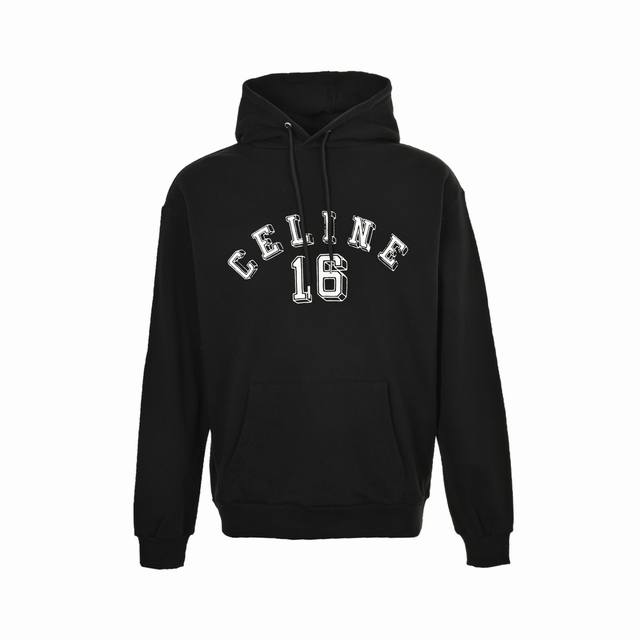 Celine 24Fw Letter Print Hooded Sweatshirt This is the hottest, most stylish, an