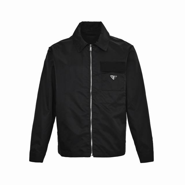 Prada Flap Pocket Recycled Nylon Jacket DDD. Made from the brand's signature rec